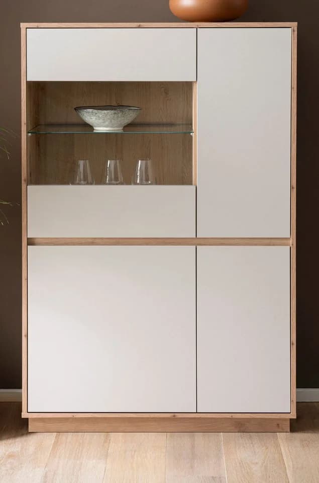 Furn.Design Highboard Kiruma Vitrine Soft-Close