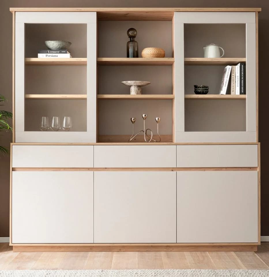 Furn.Design Buffet Kiruma 5-türig Kaschmir Sand Artisan Eiche