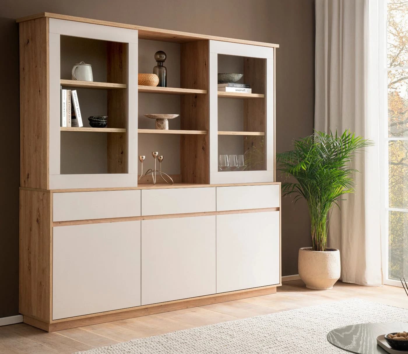 Furn.Design Buffet Kiruma 5-türig Kaschmir Sand Artisan Eiche - Bild 3