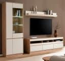 Furn.Design Wohnwand Kiruma 3-teilig Kaschmir Sand Eiche Artisan Soft-Close Bild 2