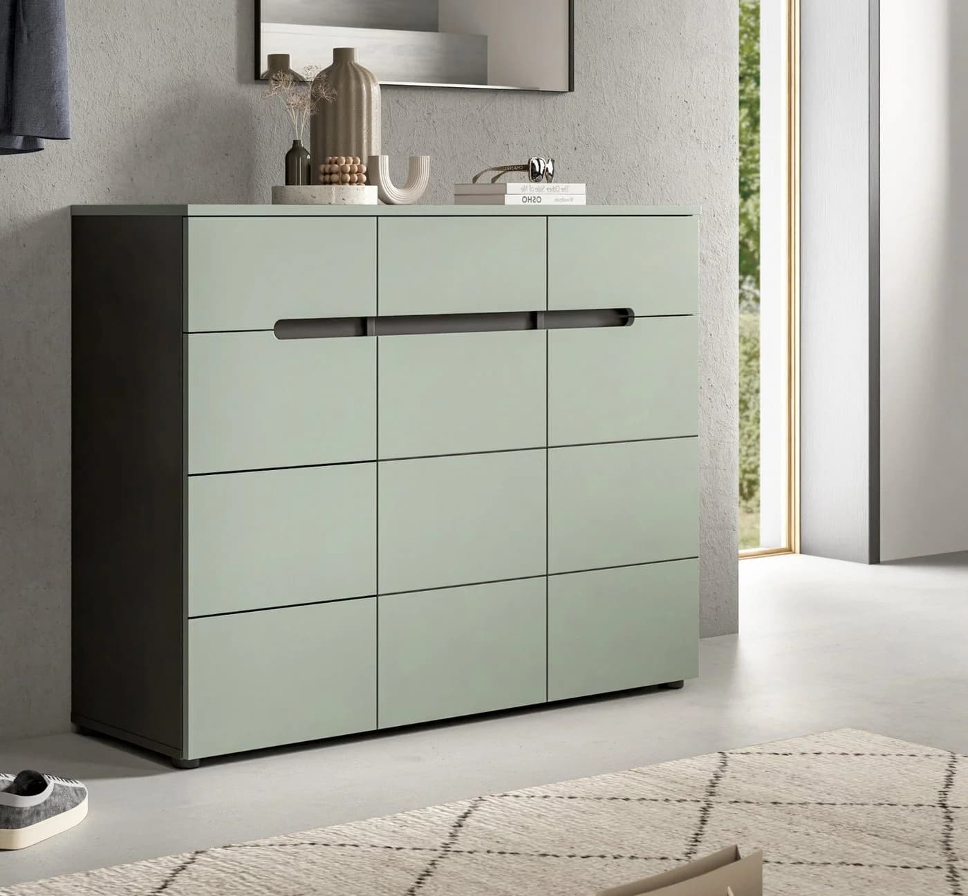 Inn.Furn Schuhkommode Cooper Salbei Grün 120x94 cm - Bild 3
