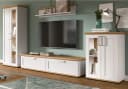 Inn.Furn Wohnwand Mirano 4-teilig Weiß Lärche Landhausstil Bild 2