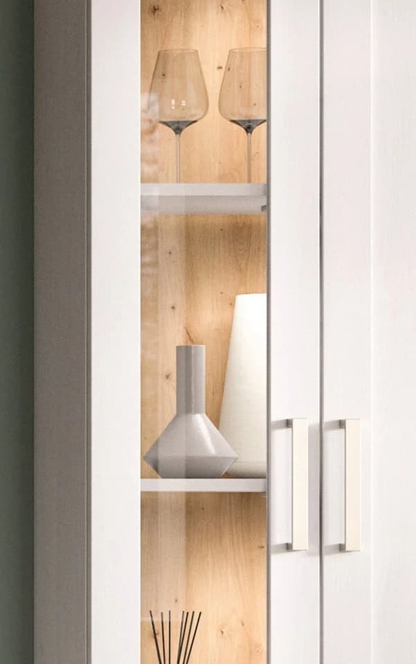 Inn.Furn Wohnwand Mirano 4-teilig Weiß Lärche Landhausstil - Bild 5