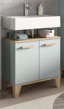 Inn.Furn Waschbeckenunterschrank Luna Hellgrün Eiche 2-türig Bild 3