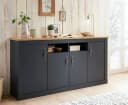 Furn.Design Sideboard Ribera Grau Wotan Eiche 4-türig Soft-Close Bild 1