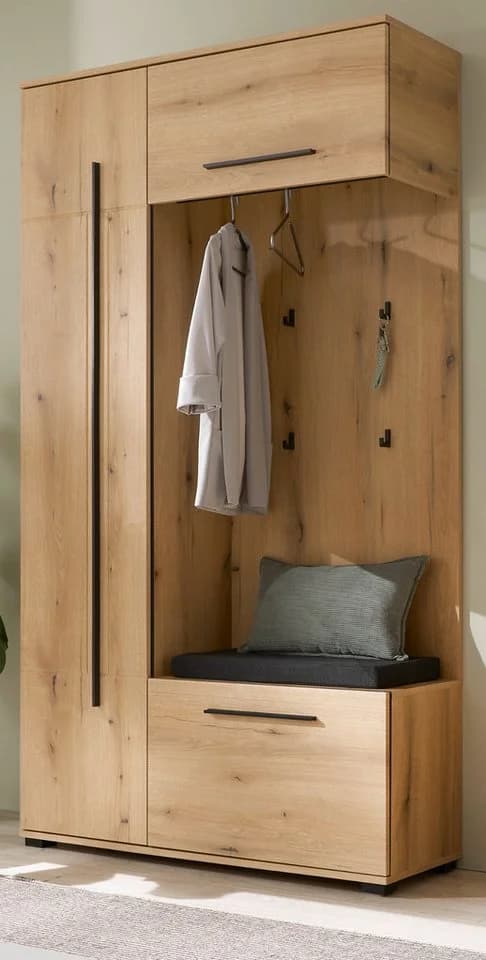 Furn.Design Kompaktgarderobe Design-D Eiche Evoke mit Soft-Close - Bild 2