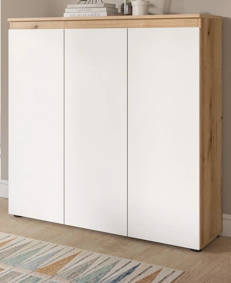 Inn.Furn Kombikommode Assino Weiß 3-türig Modern - Bild 2