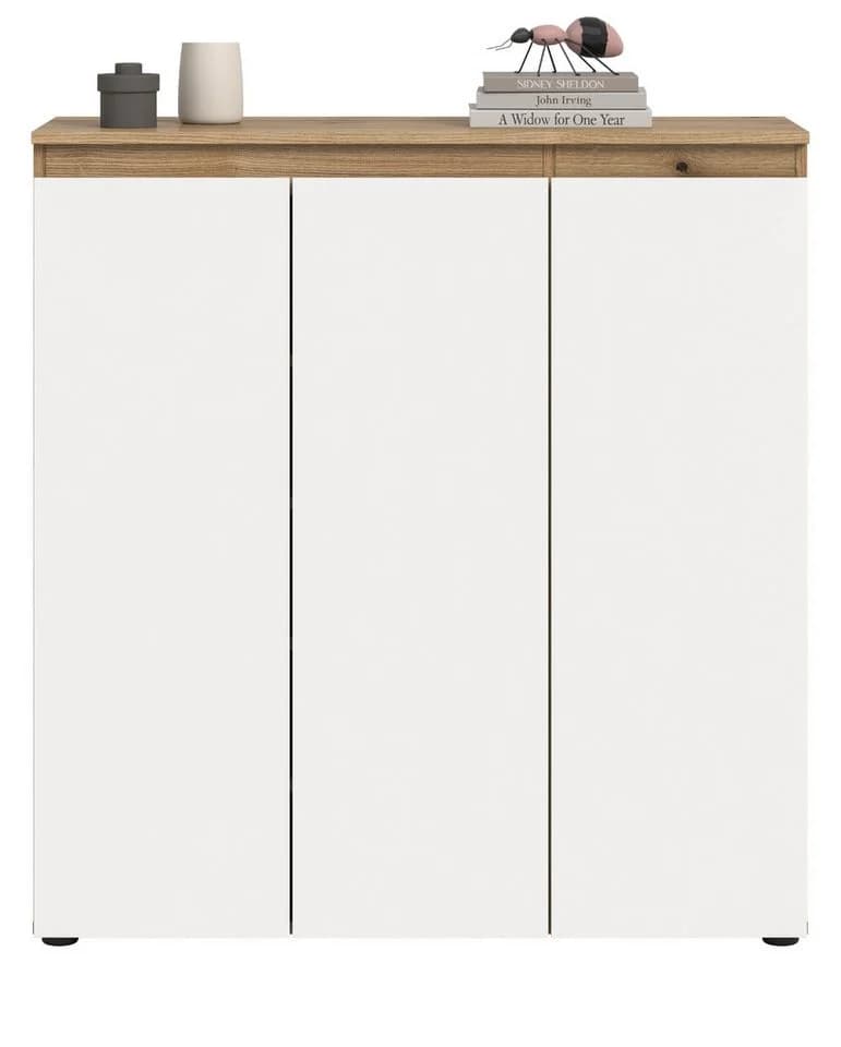 Inn.Furn Kombikommode Assino Weiß 3-türig Modern - Bild 3