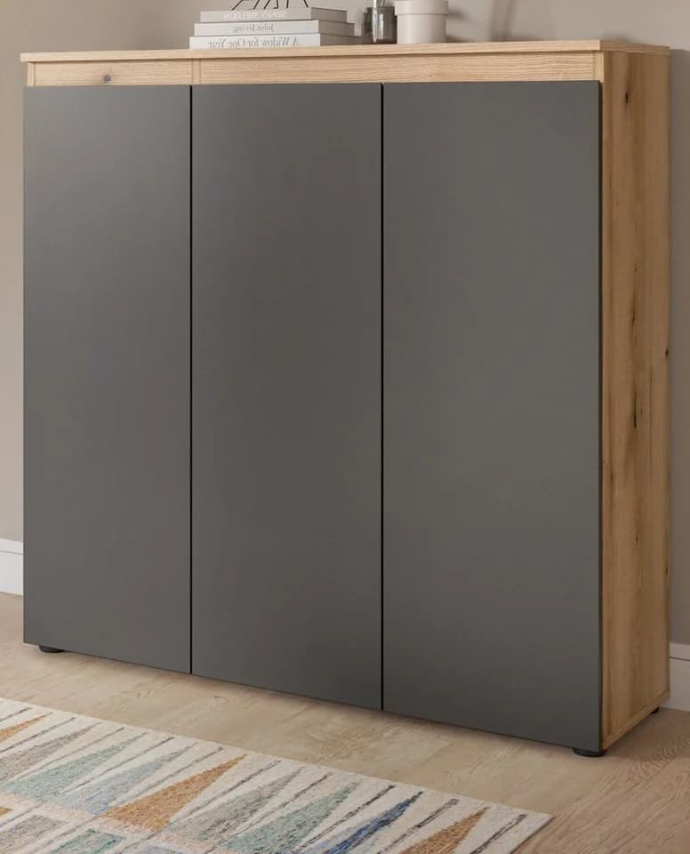 Inn.Furn Kombikommode Assino Grau Eiche 3-türig - Bild 2