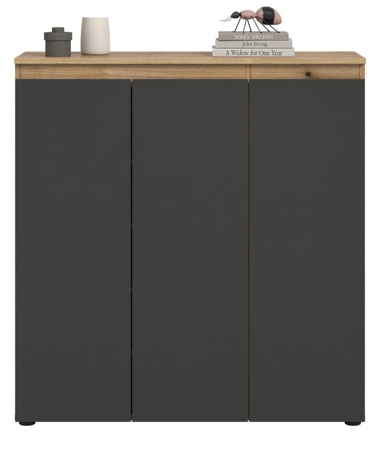 Inn.Furn Kombikommode Assino Grau Eiche 3-türig - Bild 4