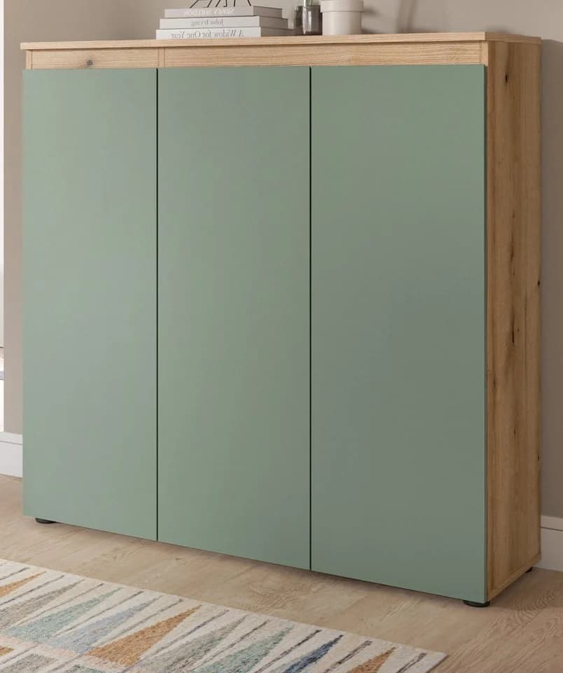 Inn.Furn Kombikommode Assino Grün Eiche 3-türig - Bild 2