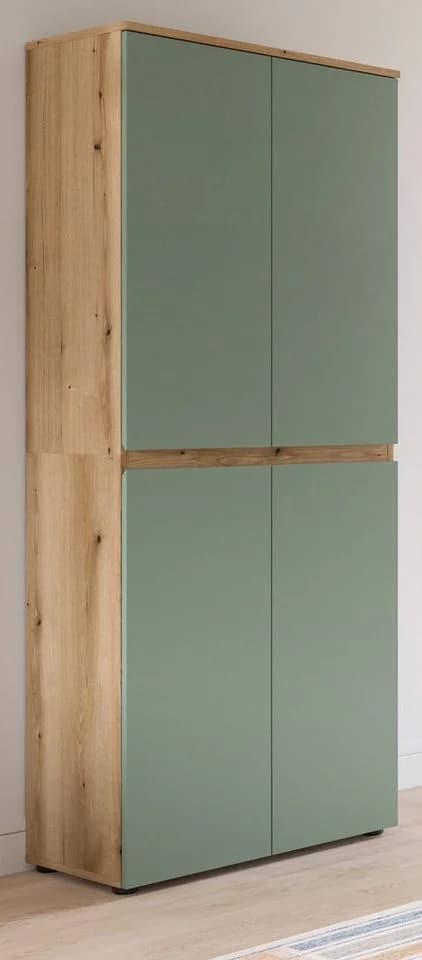 Inn.Furn Mehrzweckschrank Assino Grün Eiche 4-türig - Bild 5