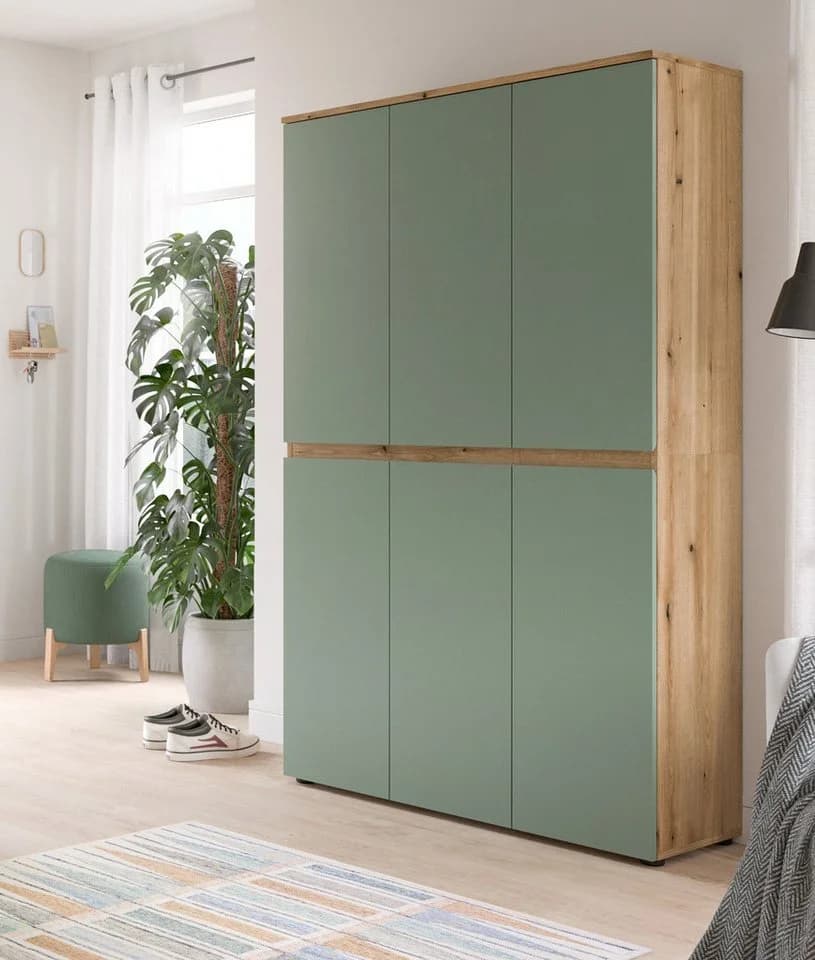 Inn.Furn Mehrzweckschrank Assino 6-türig Grün Eiche - Bild 4