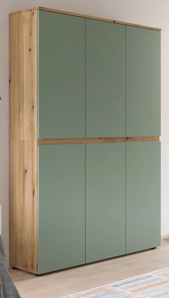 Inn.Furn Mehrzweckschrank Assino 6-türig Grün Eiche - Bild 5