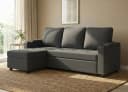 HOMALL Ecksofa L-Form Schlafsofa Grau mit Stauraum Bild 1