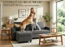 HOMALL Ecksofa L-Form Schlafsofa Grau mit Stauraum Bild 5