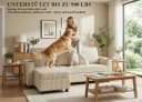 GUNJI Ecksofa Multifunktionales L-Form Schlafsofa aus Cord Beige Bild 5
