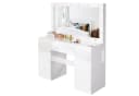 HOMALL Schminktisch mit LED-Spiegel, 7 Schubladen, Steckdosen & Hocker Weiß Bild 1