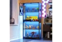GUNJI Glasvitrine mit RGB-LED-Beleuchtung Schwarz Bild 2