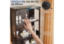 GUNJI Glasvitrine mit RGB-LED-Beleuchtung Schwarz Bild 5