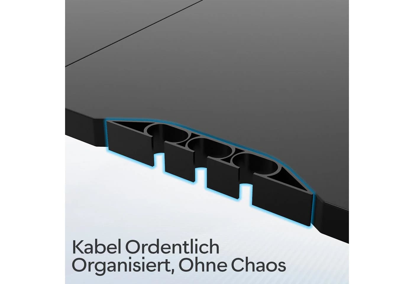 HOMALL Höhenverstellbarer Eckschreibtisch L-Form Schwarz - Bild 5