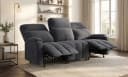 GUNJI 3er Relaxsofa Mikrofaser Grau Elektrisch Bild 4