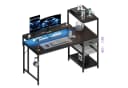 HOMALL Gamingtisch mit LED-Beleuchtung und Steckdose Bild 1