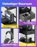 HOMALL Gamingtisch mit LED-Beleuchtung und Steckdose Bild 3