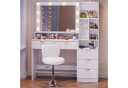 HOMALL Schminktisch mit LED-Spiegel, 5 Schubladen, Steckdosen & USB-Anschluss Bild 2