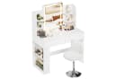 HOMALL Schminktisch Set mit LED-Beleuchtung und 3 Hocker Bild 1