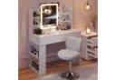 HOMALL Schminktisch Set mit LED-Beleuchtung und 3 Hocker Bild 2