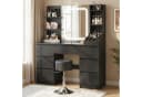 HOMALL Schminktisch Set mit LED-Beleuchtung, 7 Schubladen, Hocker inkl. Bild 3