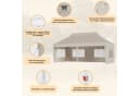 HOMALL Faltpavillon 300x600cm Beige/Grau wasserdicht Bild 5