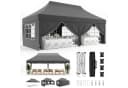 HOMALL Faltpavillon Pop-Up Partyzelt Grau Beige wasserdicht Bild 2