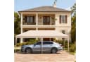 HOMALL Faltpavillon 3x6m Beige/Grau/Blau Wasserdicht Gartenzelt Bild 1