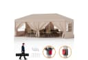 HOMALL Faltpavillon 3x6m Beige/Grau/Blau Wasserdicht Gartenzelt Bild 2