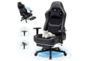 HOMALL Gaming-Stuhl 165° Neigung Schwarz Samt PU-Leder Bild 2