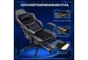 HOMALL Gaming-Stuhl 165° Neigung Schwarz Samt PU-Leder Bild 4
