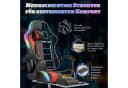 HOMALL Gaming-Stuhl mit LED, Ergonomisch, Fußstütze, Blau Bild 5