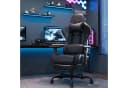 HOMALL Gaming-Stuhl mit Massage, Fußstütze & verstellbarer Rückenlehne Schwarz Bild 1
