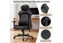HOMALL Gaming-Stuhl Schwarz mit verstellbarer Lendenstütze Bild 5