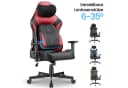 HOMALL Gaming-Stuhl Rot mit verstellbarer Lendenstütze und 2D-Armlehnen Bild 2