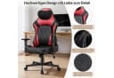 HOMALL Gaming-Stuhl Rot mit verstellbarer Lendenstütze und 2D-Armlehnen Bild 5