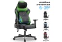 HOMALL Gaming-Stuhl Grün mit verstellbarer Lendenstütze und 2D-Armlehnen Bild 2