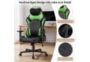HOMALL Gaming-Stuhl Grün mit verstellbarer Lendenstütze und 2D-Armlehnen Bild 5