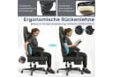 HOMALL Gaming-Stuhl mit Federkern, atmungsaktiver Stoff, Fußstütze, ergonomisch Bild 5
