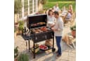 HOMALL Holzkohlegrillwagen XXL mit Thermometer & Rollen Schwarz Bild 1