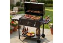 HOMALL Holzkohlegrillwagen XXL mit Thermometer & Rollen Schwarz Bild 2