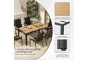 HOMALL Garten-Essgruppe 7-tlg. Aluminium Holzoptik Grau Beige Bild 4