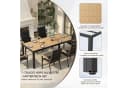 HOMALL Garten-Essgruppe 7-tlg. Aluminium Tisch mit Holzoptik Grau/Beige Bild 4